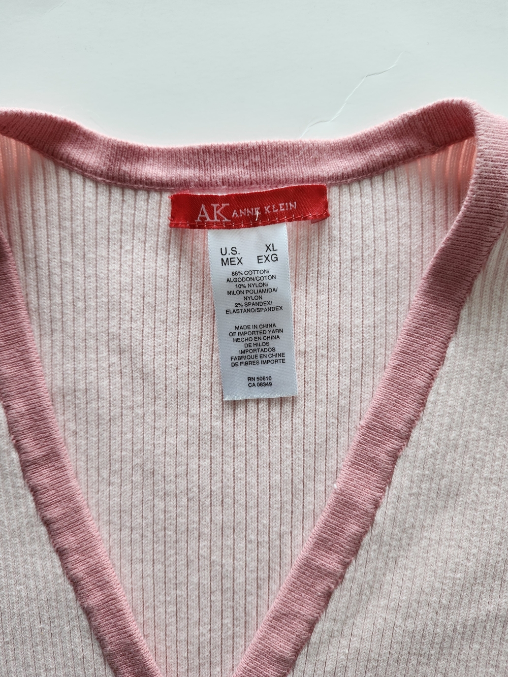 Pink Ribbed Button-Front Sweater Cardigan With Matching Tank Top - Picture 4 of 12